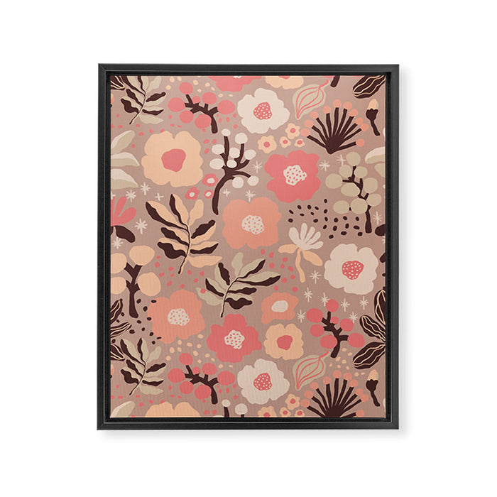 Peach blooming Framed Canvas Print Gallery Image 1
