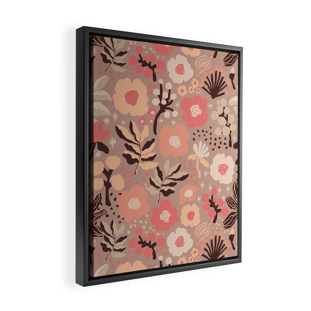 Peach blooming Framed Canvas Print Gallery Image 2