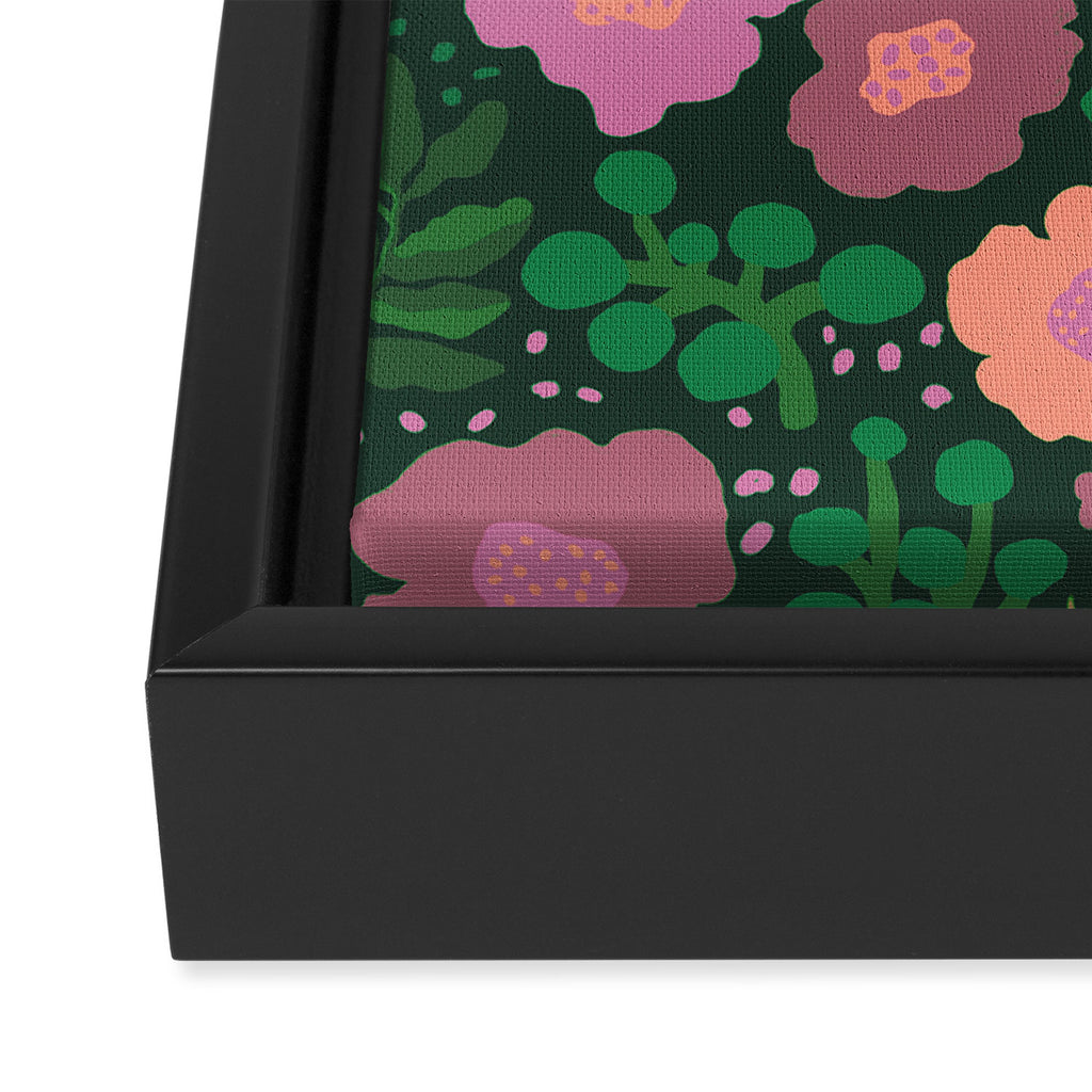 Pink blooming Framed Canvas Print Gallery Image 3