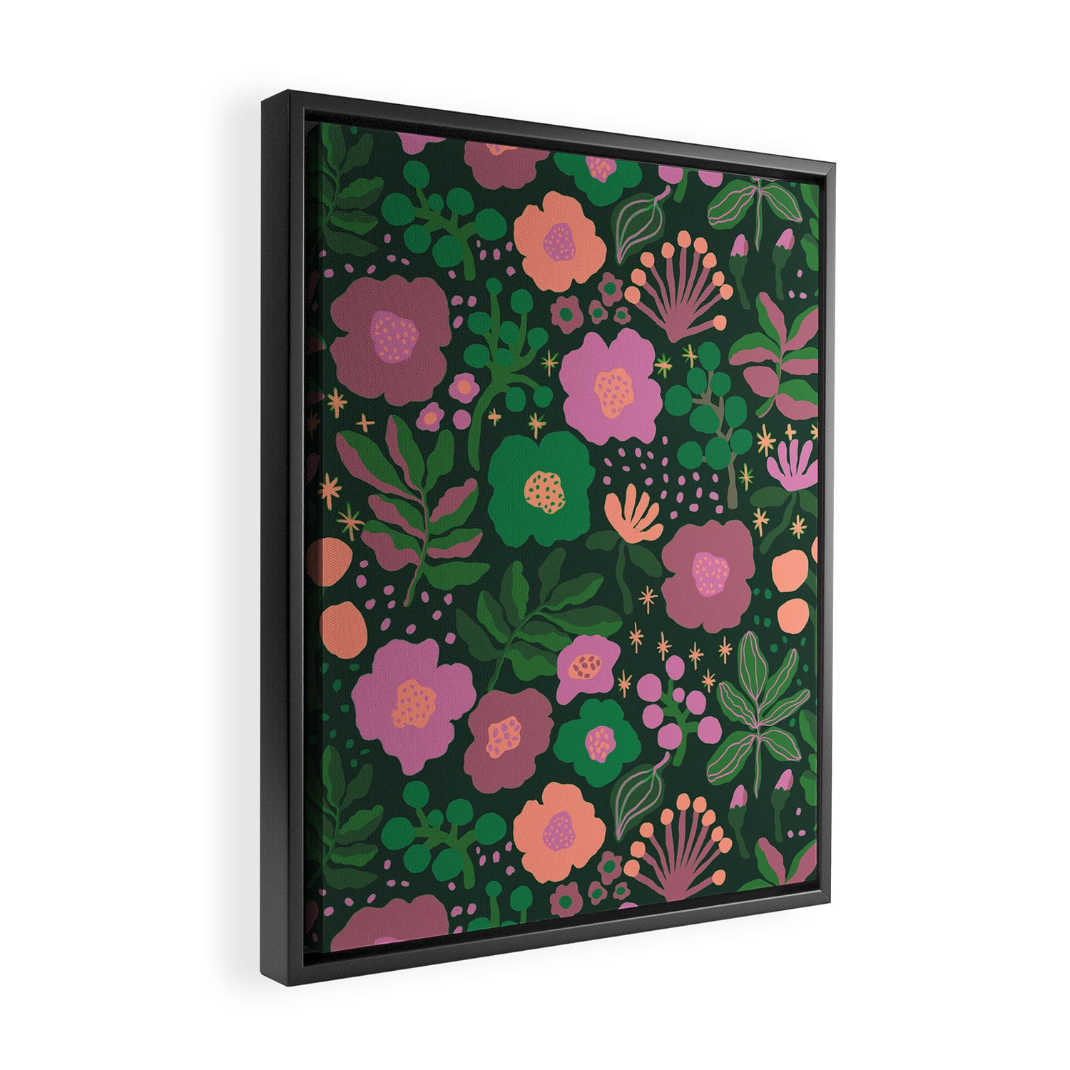 Pink blooming Framed Canvas Print Gallery Image 2