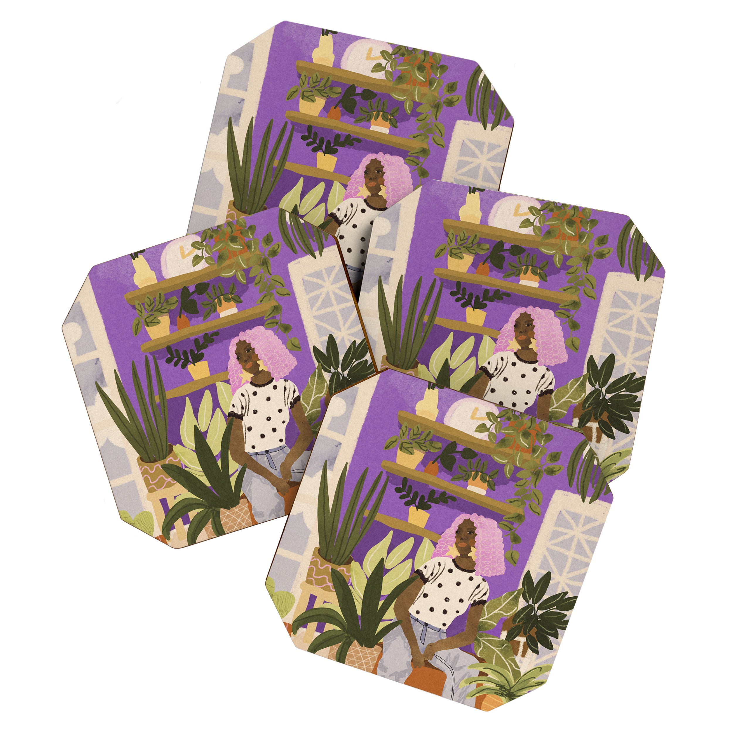 Pink Hair Beauty Coaster Gallery Image 1