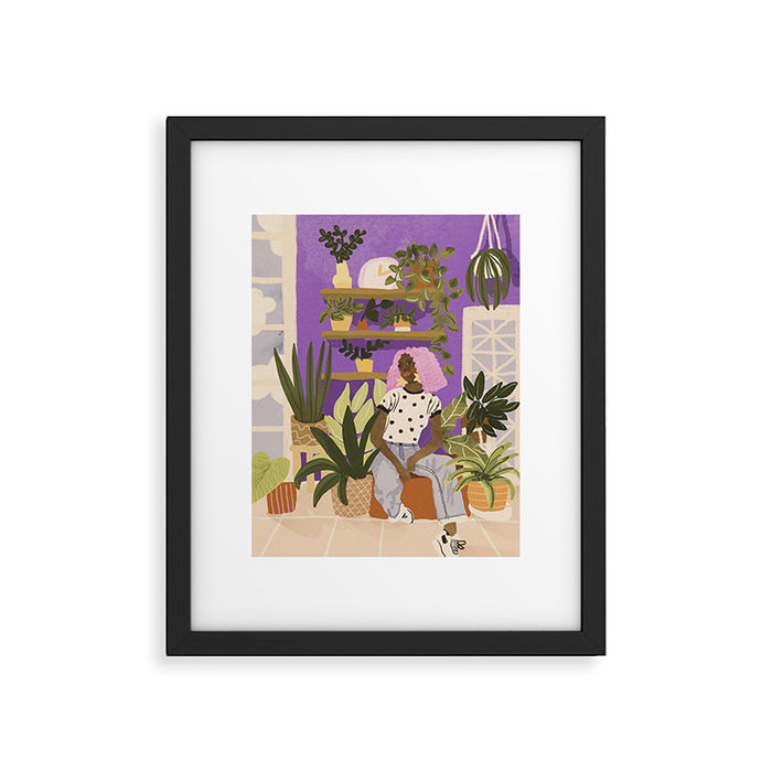 Pink Hair Beauty Framed Art Print Gallery Image 1