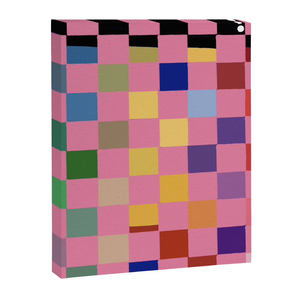 Pink squares Canvas Print Gallery Image 8