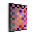 Pink squares Framed Canvas Print Gallery Image 2