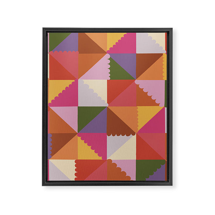 Pink triangles Framed Canvas Print Gallery Image 1