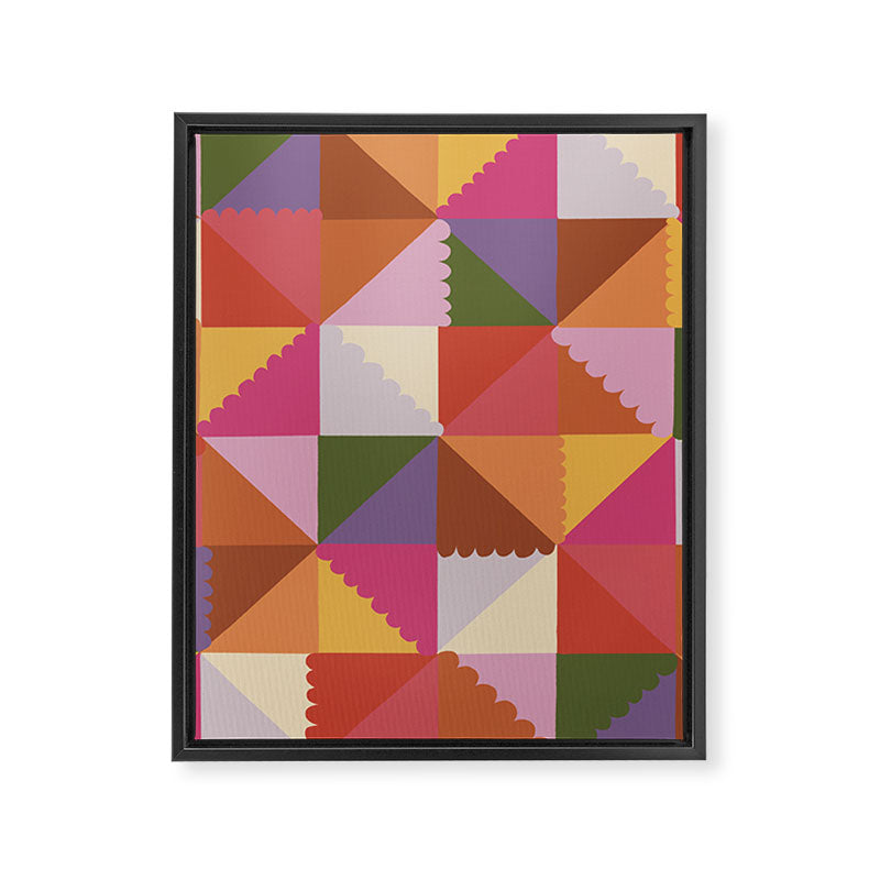 Pink triangles Framed Canvas Print Gallery Image 8
