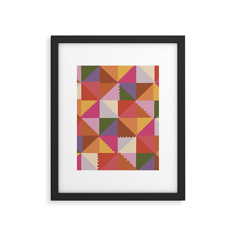 Pink triangles Framed Art Print Gallery Image 6
