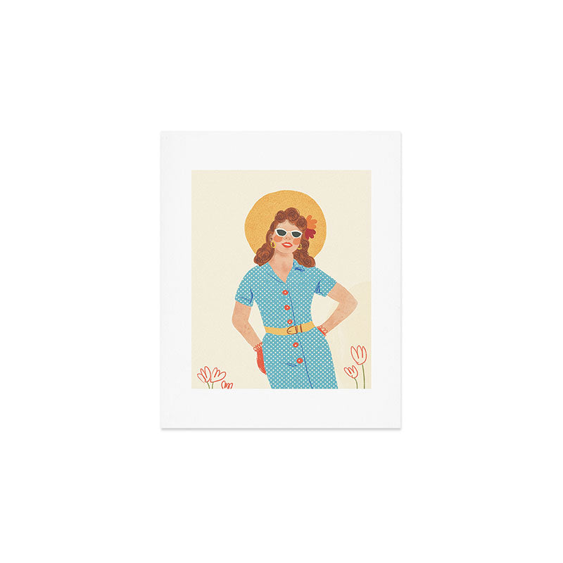 Pinup girl Art Print Gallery Image 1