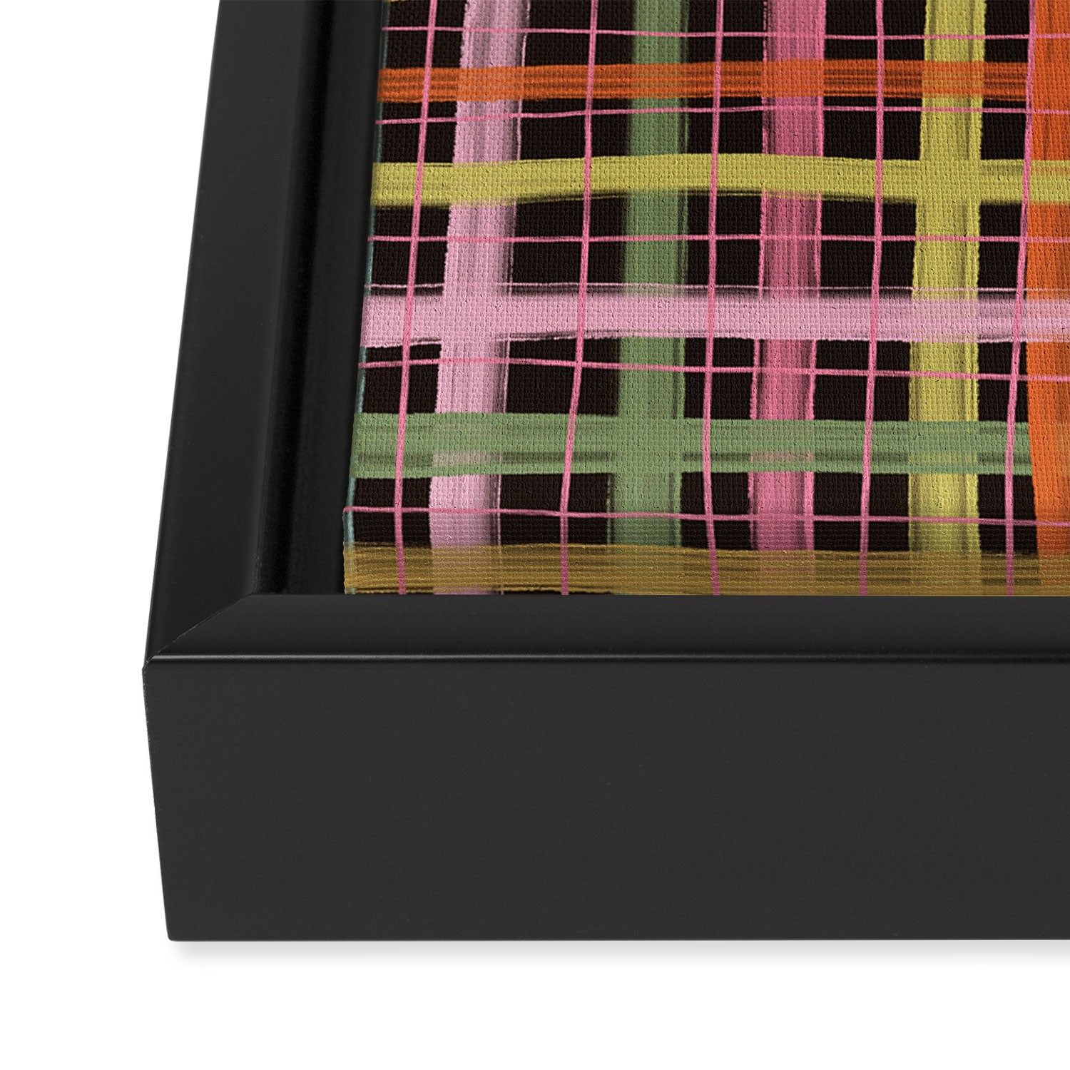 Plaid mood Framed Canvas Print Gallery Image 3