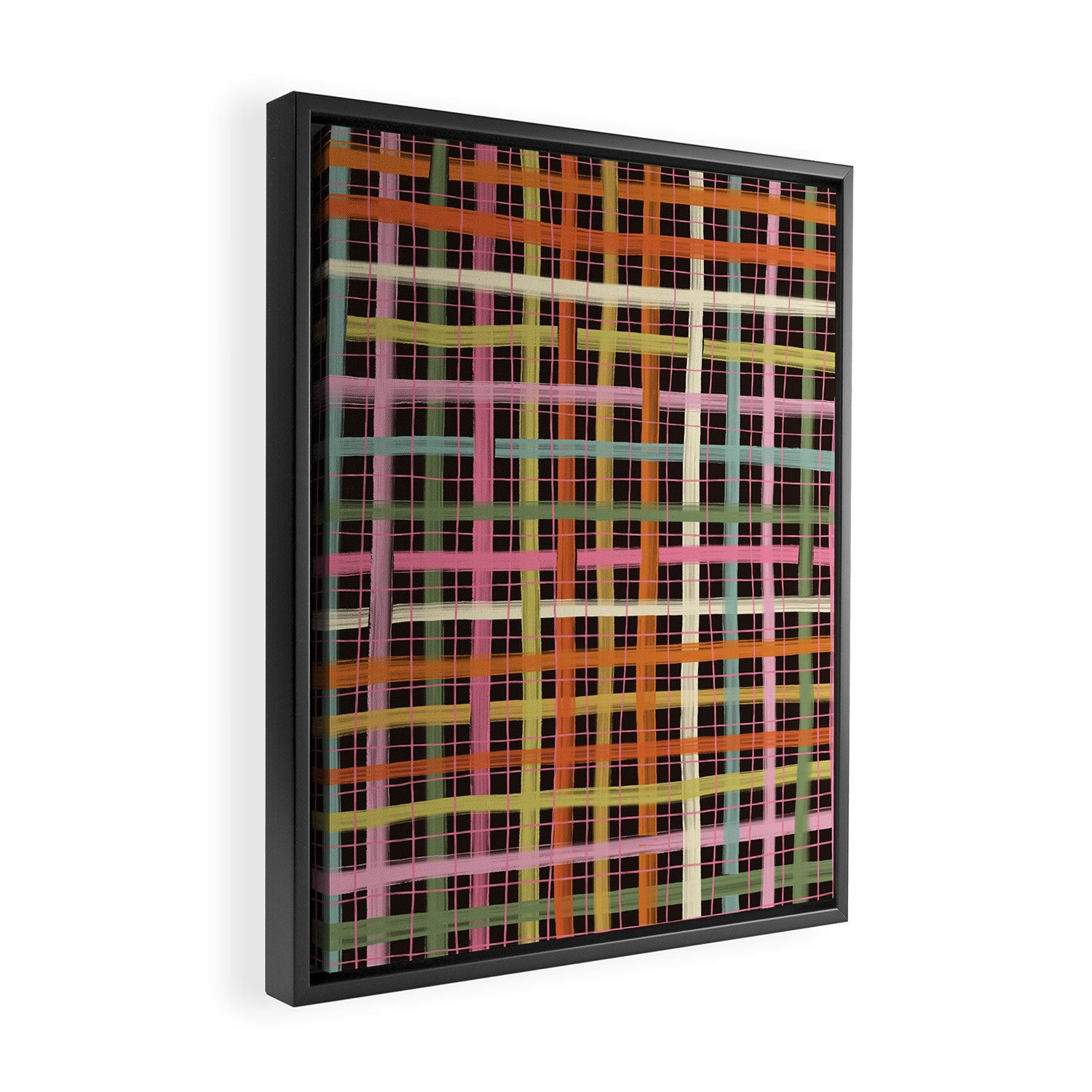 Plaid mood Framed Canvas Print Gallery Image 2