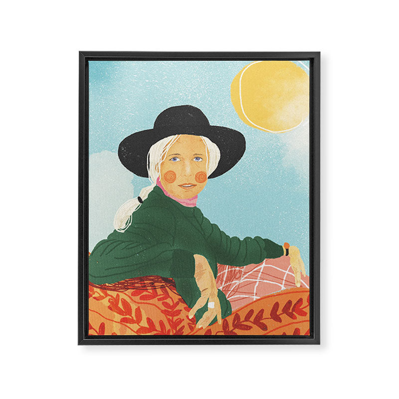 Portrait of a Woman Framed Canvas Print Gallery Image 8