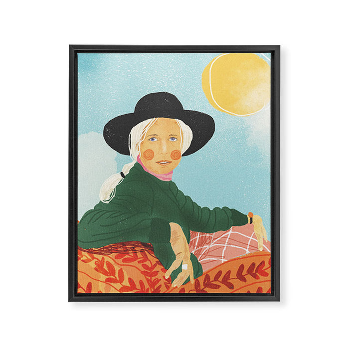 Portrait of a Woman Framed Canvas Print Gallery Image 1