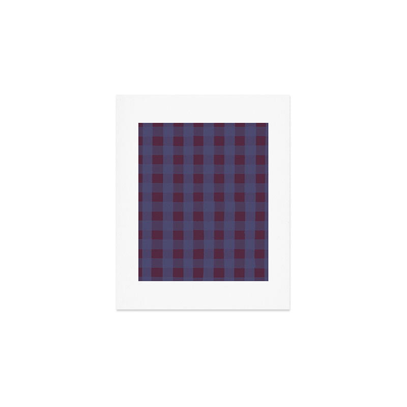 Purple criss-cross Art Print Gallery Image 1