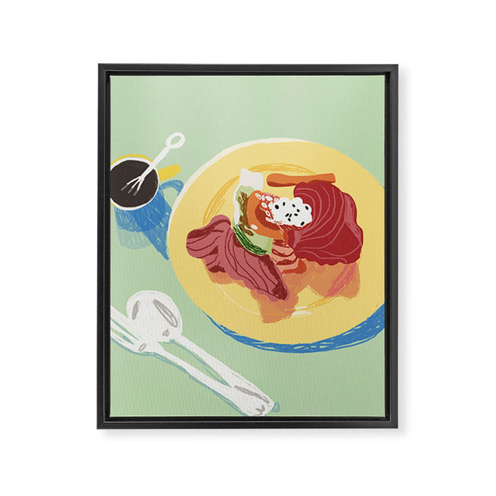 Radicchio Salad Framed Canvas Print Gallery Image 1