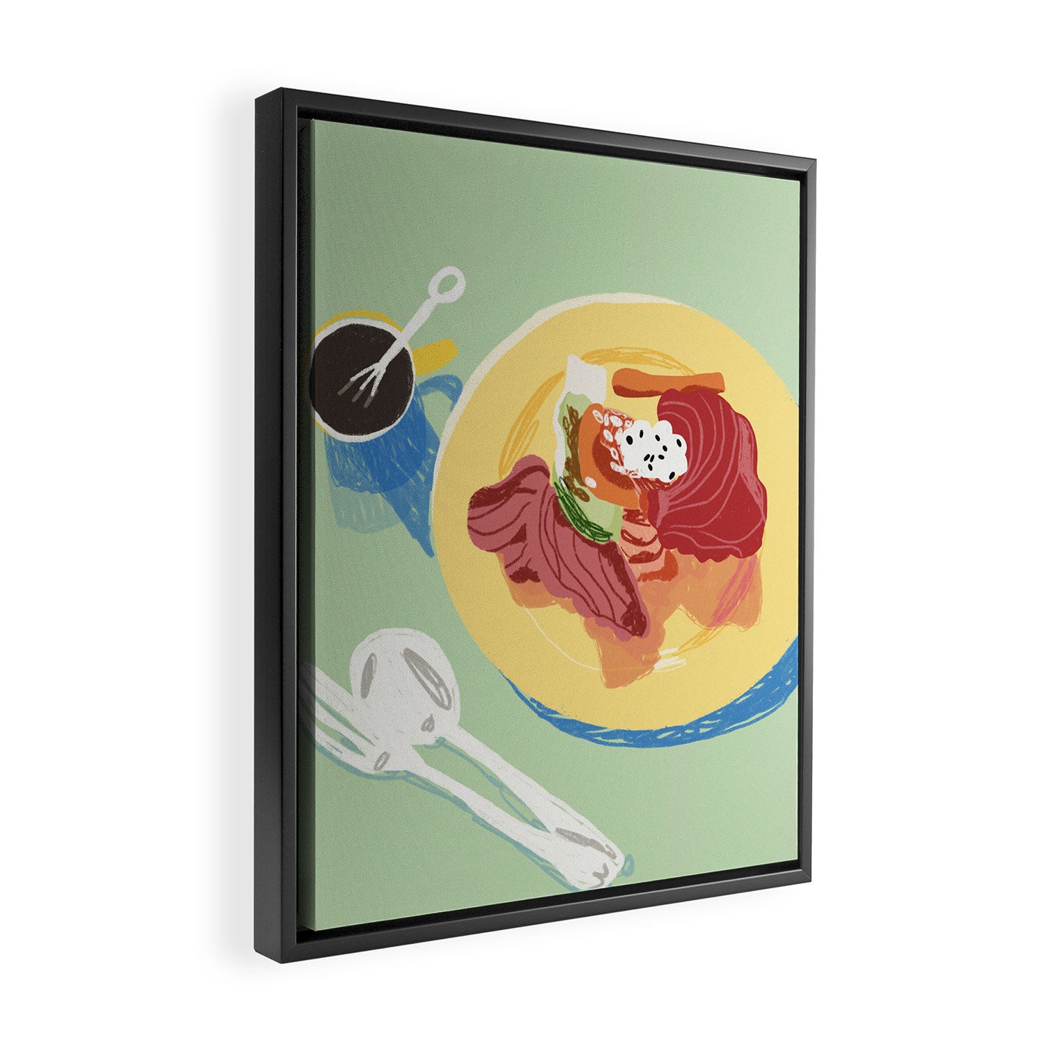 Radicchio Salad Framed Canvas Print Gallery Image 2