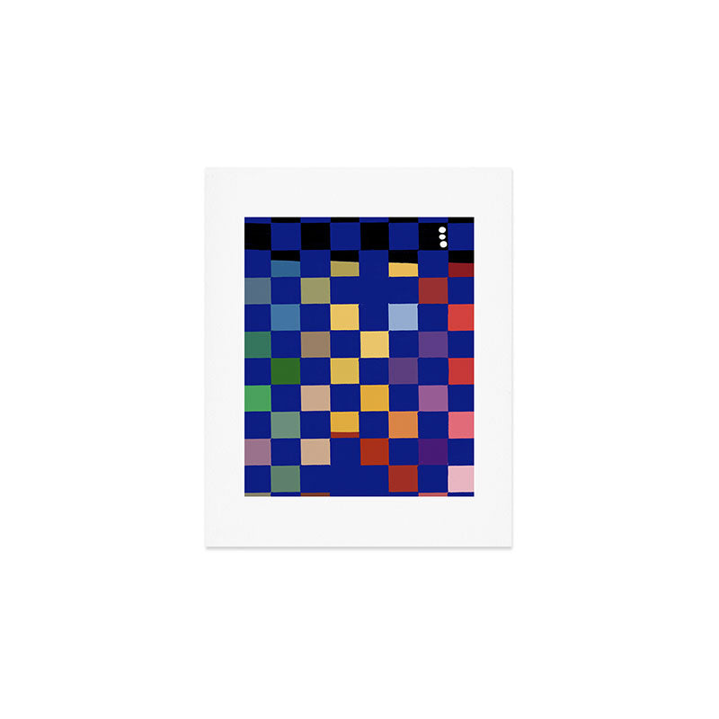 Rainbow checkerboard#1 Art Print Gallery Image 1