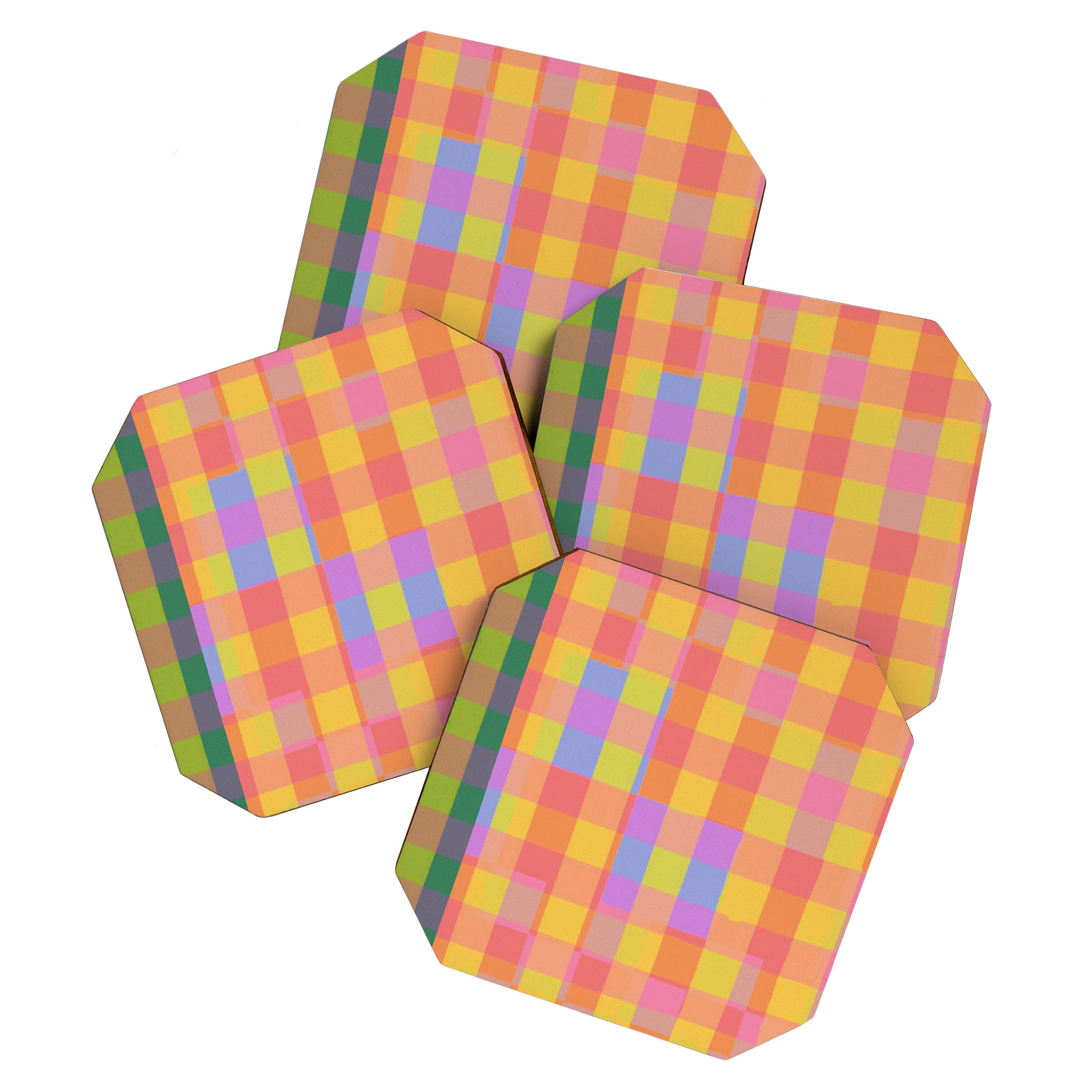 Rainbow criss-cross Coaster Gallery Image 1