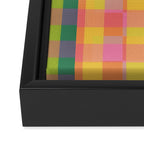Rainbow criss-cross Framed Canvas Print Gallery Image 3