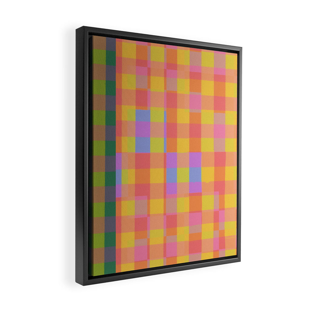 Rainbow criss-cross Framed Canvas Print Gallery Image 2