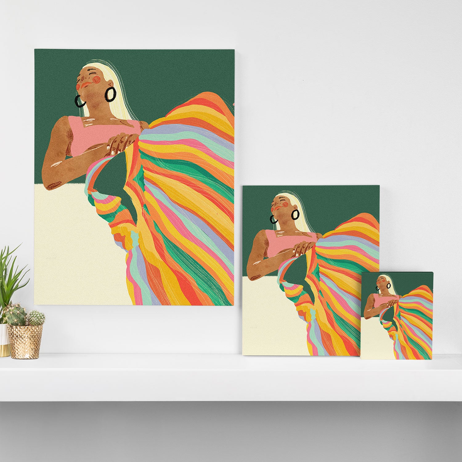 Rainbow Lady Canvas Print Gallery Image 3