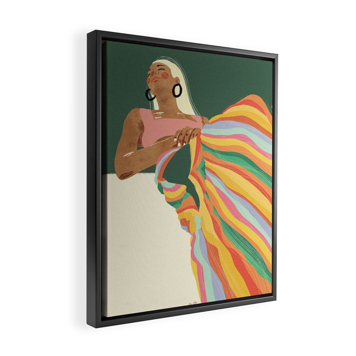 Rainbow Lady Framed Canvas Print Gallery Image 2