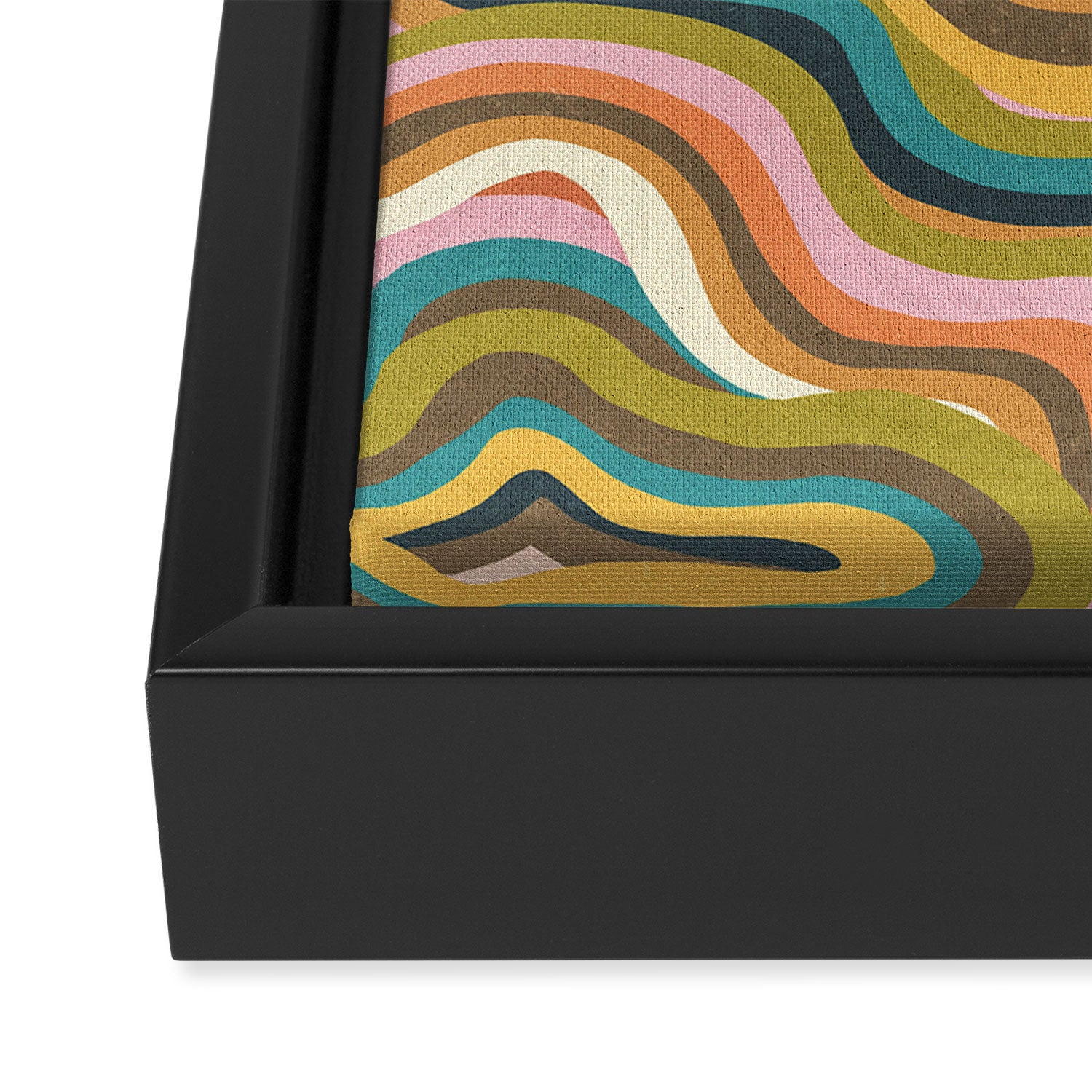 Rainbow Marble Framed Canvas Print Gallery Image 3