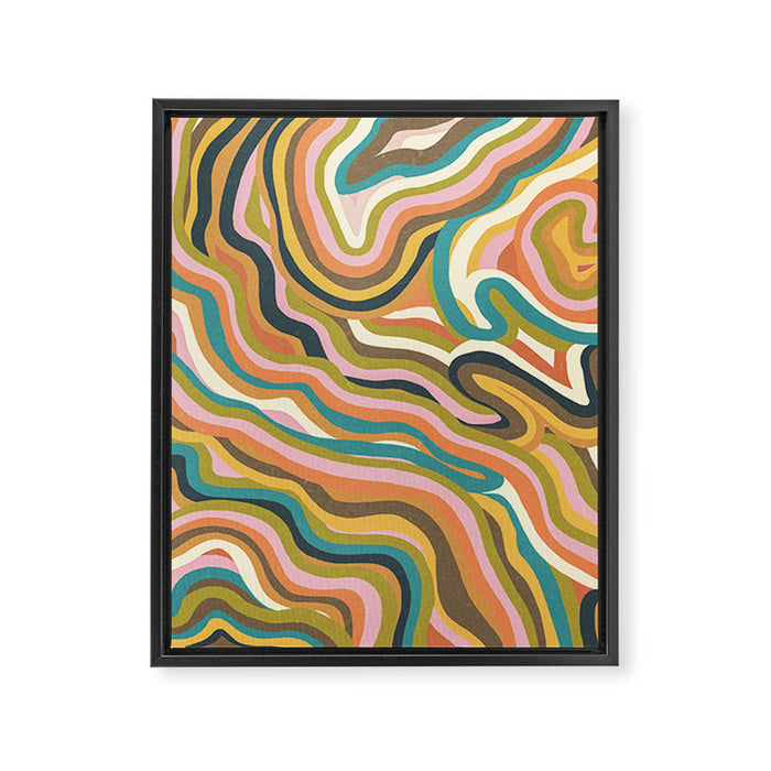 Rainbow Marble Framed Canvas Print Gallery Image 1
