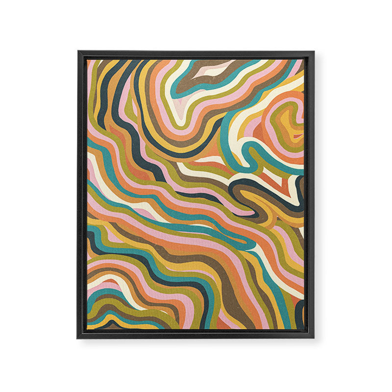 Rainbow Marble Framed Canvas Print Gallery Image 8