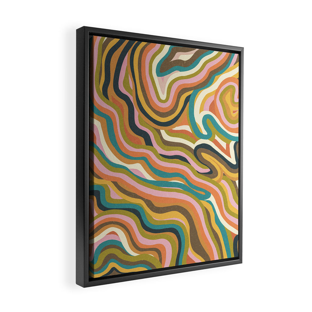 Rainbow Marble Framed Canvas Print Gallery Image 2