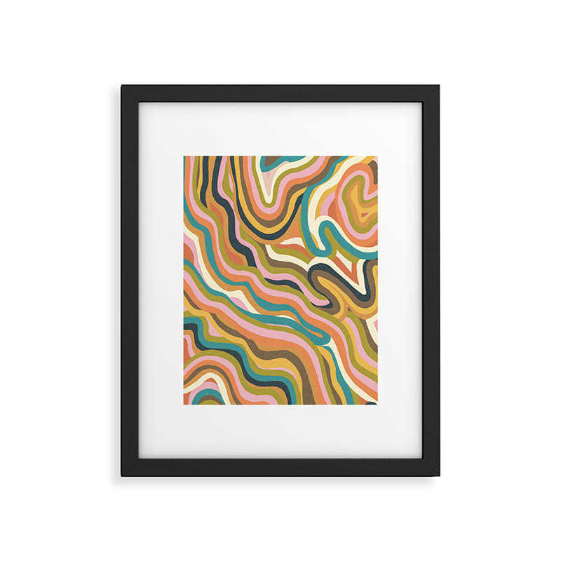 Rainbow Marble Framed Art Print Gallery Image 4