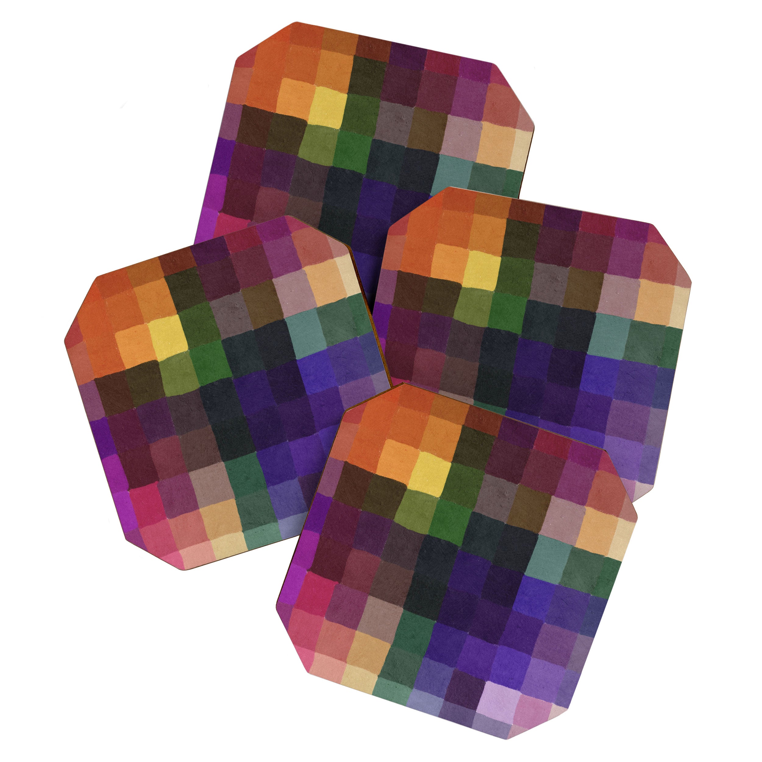 Rainbow mosaic Coaster Gallery Image 1