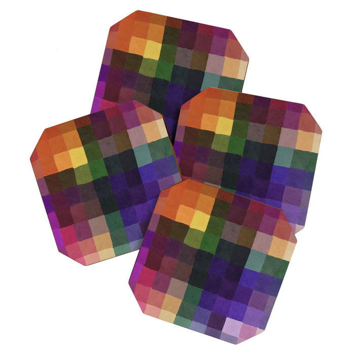 Rainbow mosaic Coaster Gallery Image 1
