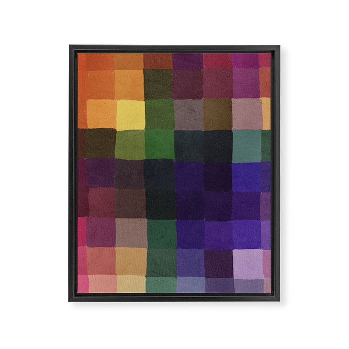 Rainbow mosaic Framed Canvas Print Gallery Image 1