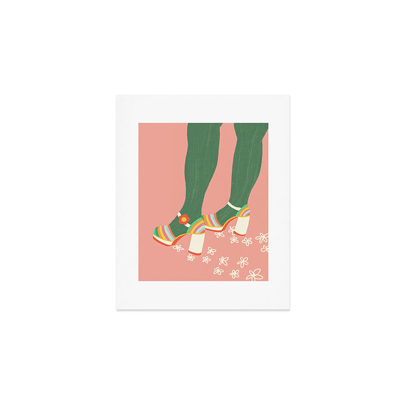 Rainbow walk: pink Art Print Gallery Image 1