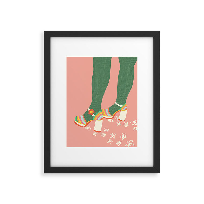 Rainbow walk: pink Framed Art Print Gallery Image 6