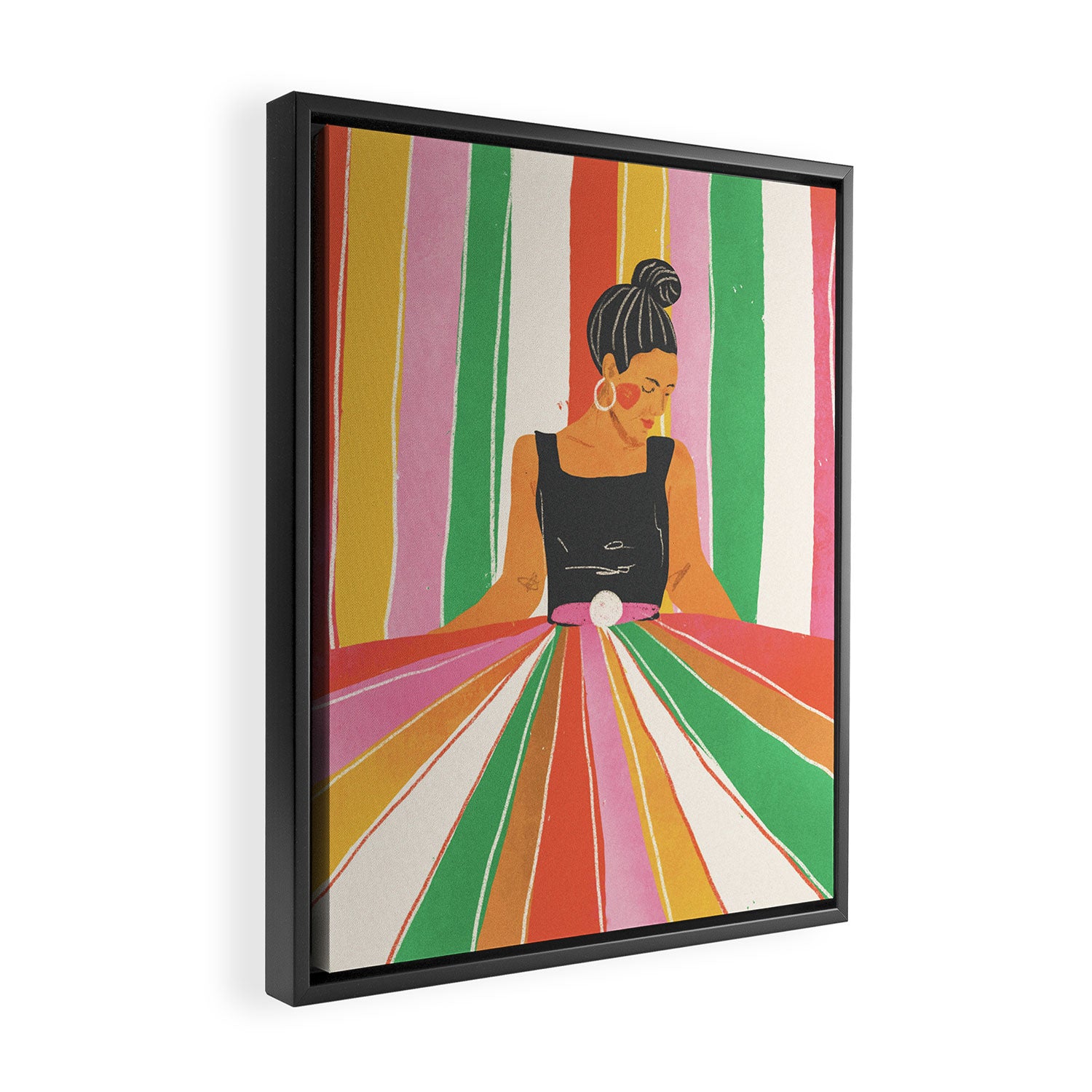 Rainbow World #2 Framed Canvas Print Gallery Image 2