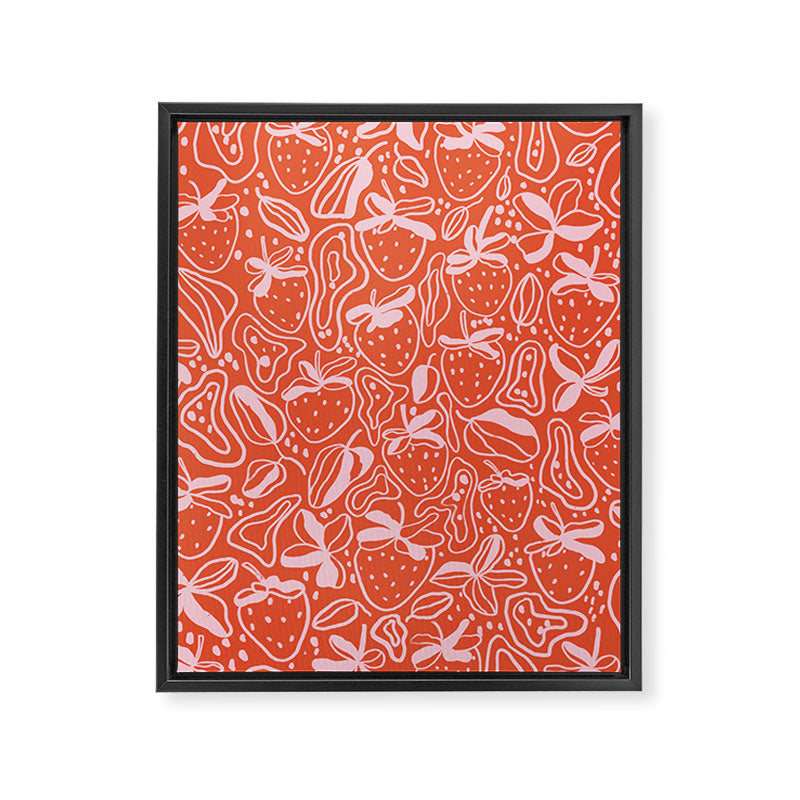 Red and pink strawberries Framed Canvas Print Gallery Image 8