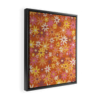 Red floral pattern Framed Canvas Print Gallery Image 2