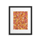 Red floral pattern Framed Art Print Gallery Image 6