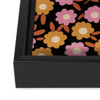 Retro flora Framed Canvas Print Gallery Image 3