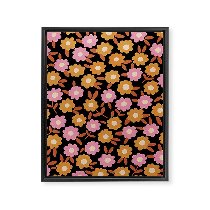 Retro flora Framed Canvas Print Gallery Image 8