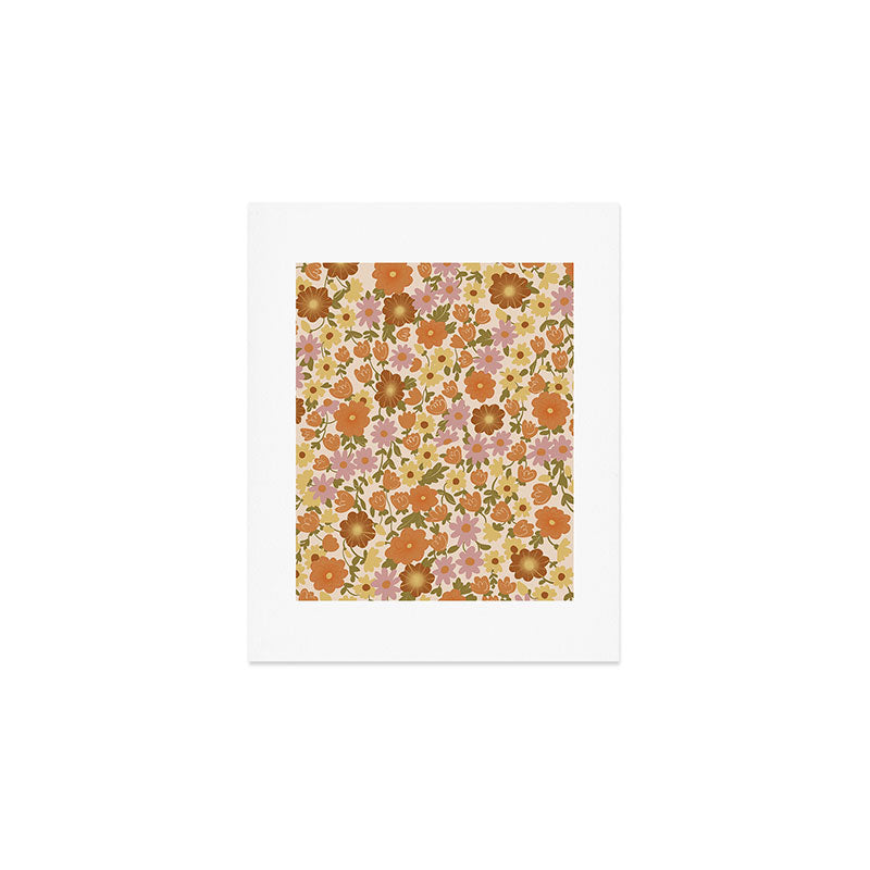 Retro garden pattern Art Print Gallery Image 1