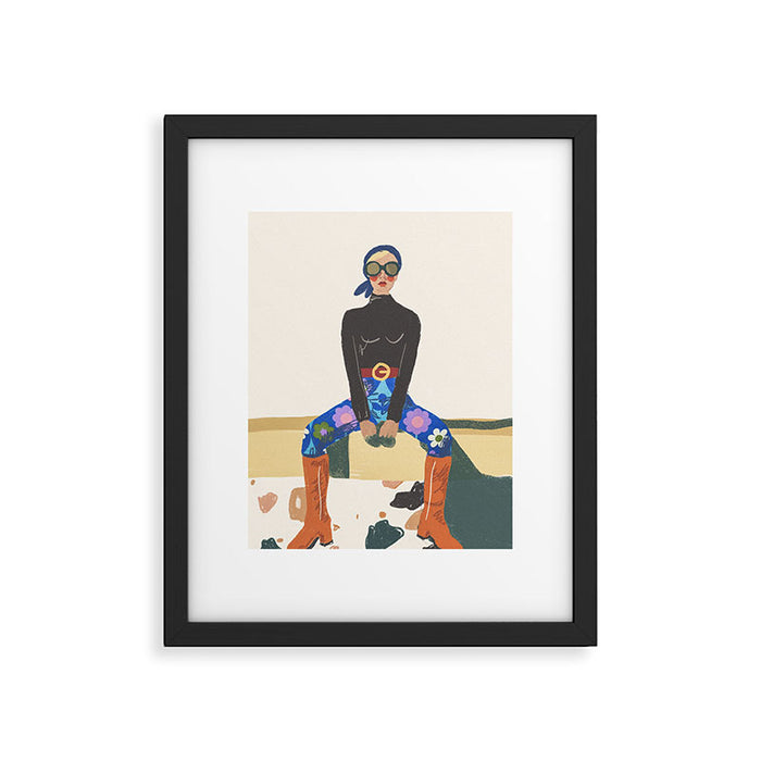 Retro Girl Framed Art Print Gallery Image 1