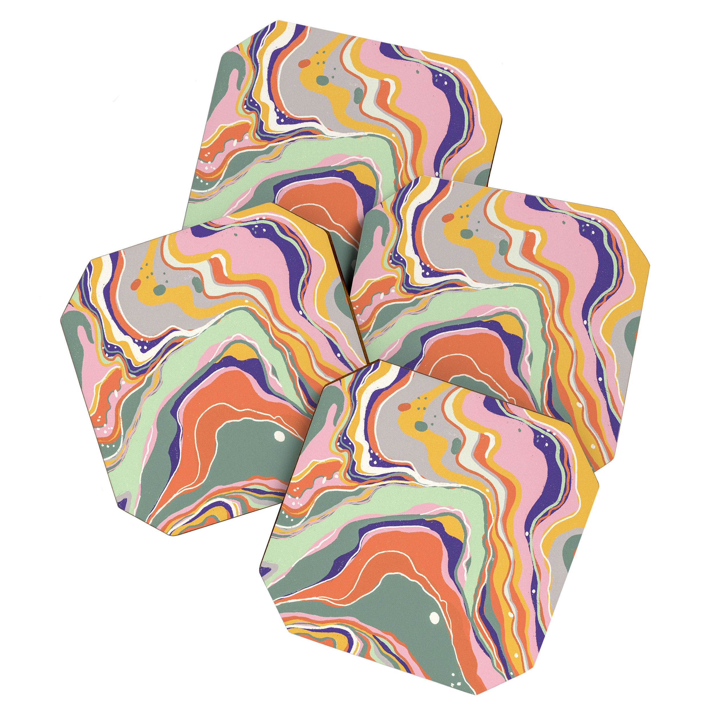 Retro marble #1 Coaster Gallery Image 1