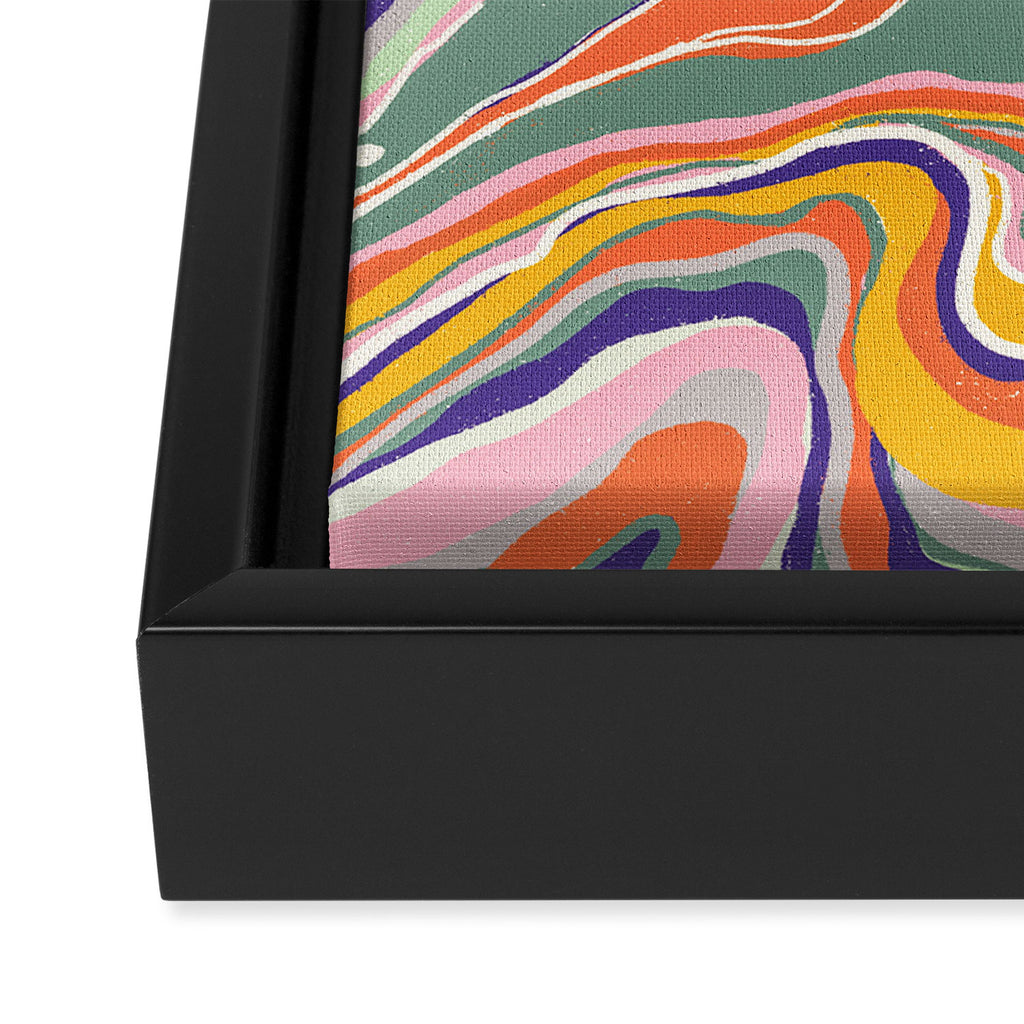 Retro marble #1 Framed Canvas Print Gallery Image 3