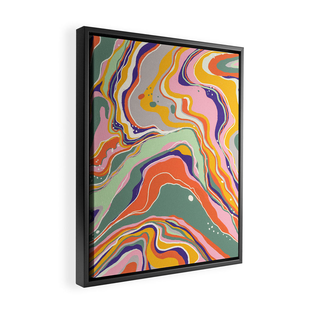 Retro marble #1 Framed Canvas Print Gallery Image 2