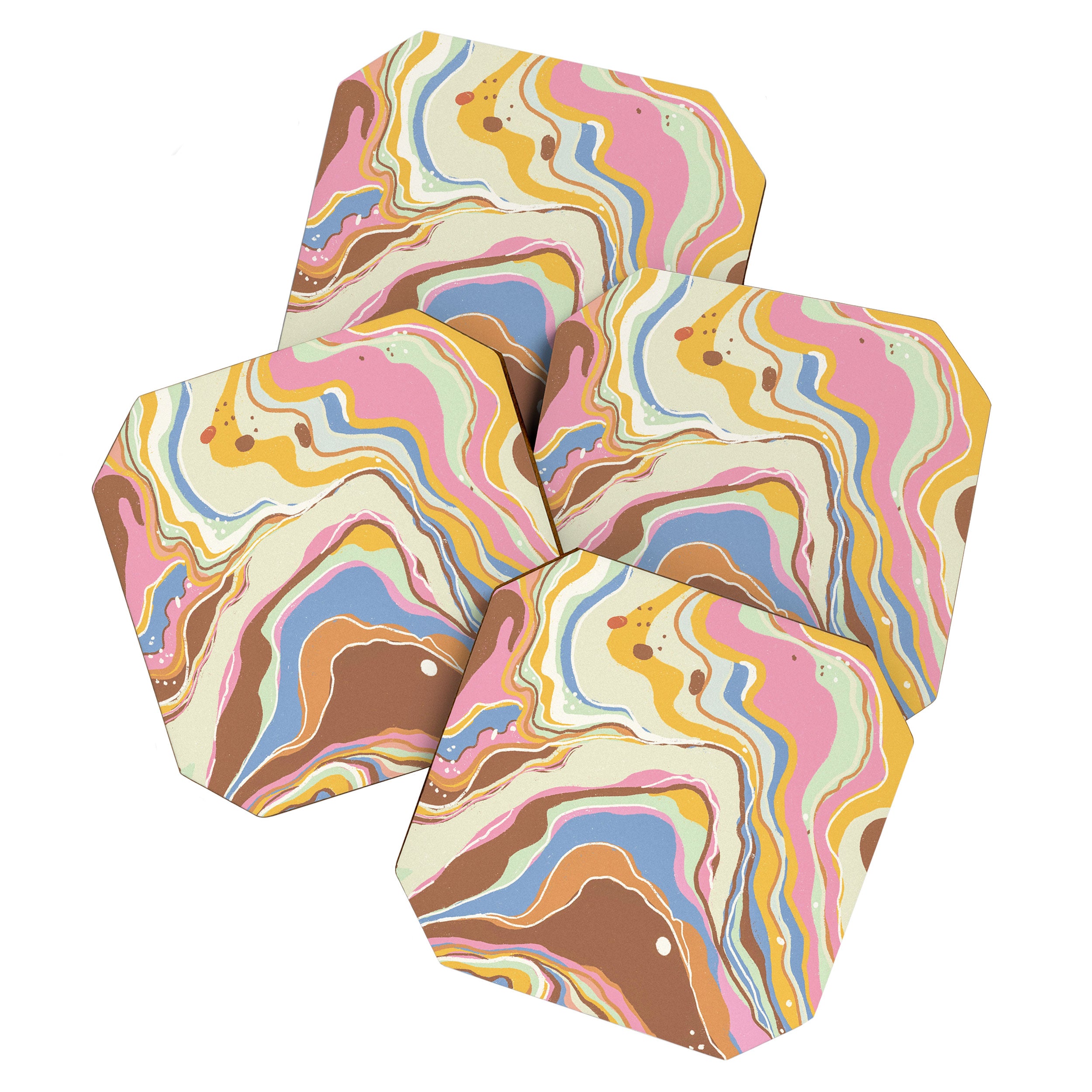 Retro marble #2 Coaster Gallery Image 1