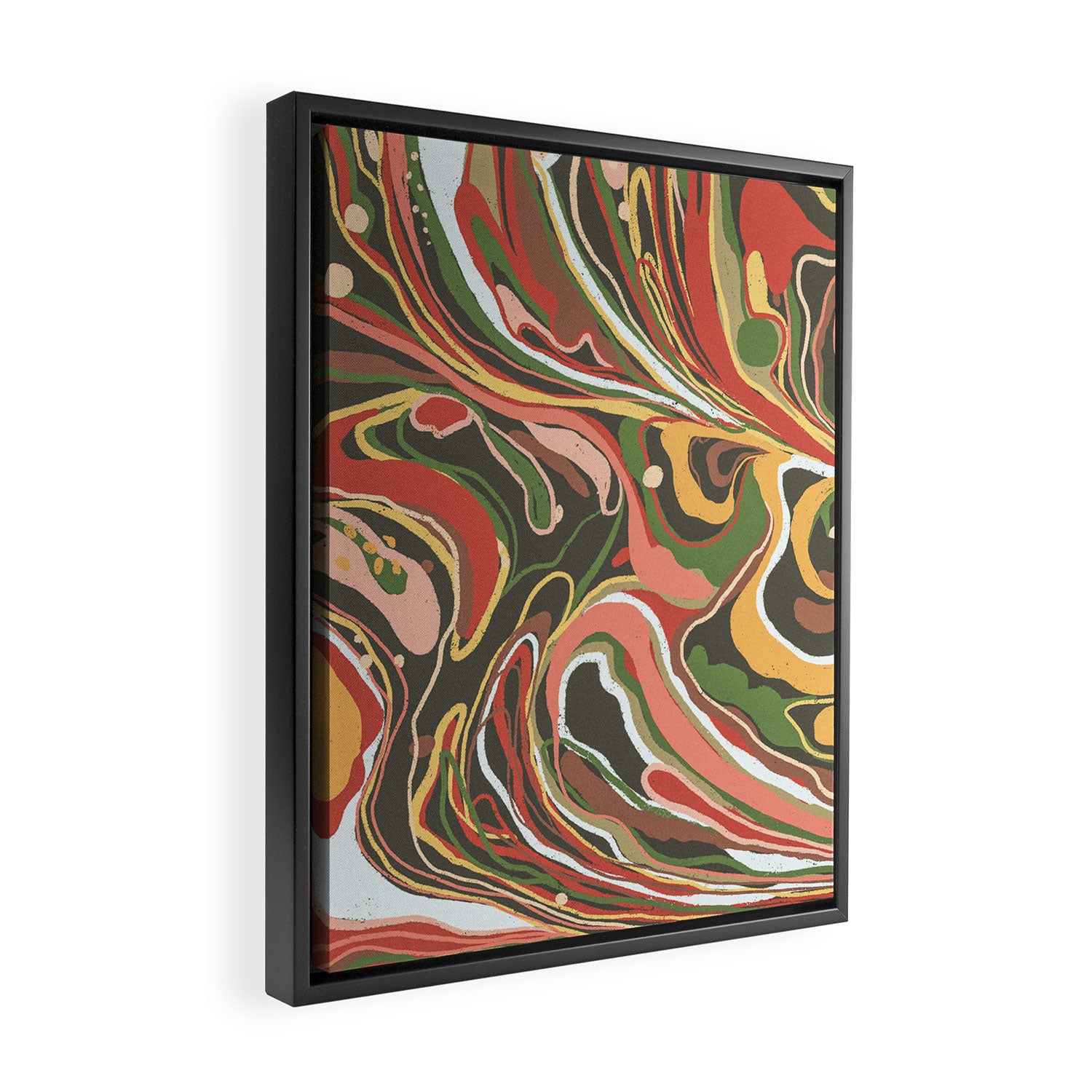 Retro marble #5 Framed Canvas Print Gallery Image 2