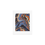 Retro marble in blue Art Print Gallery Image 1