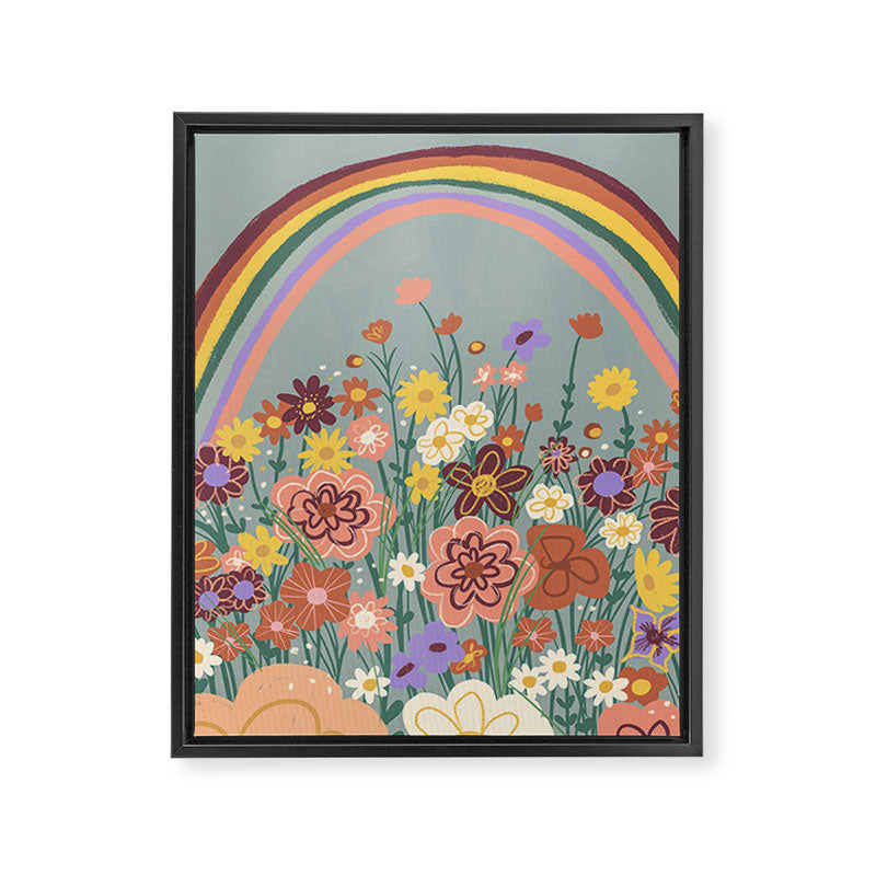 Retro meadow Framed Canvas Print Gallery Image 8